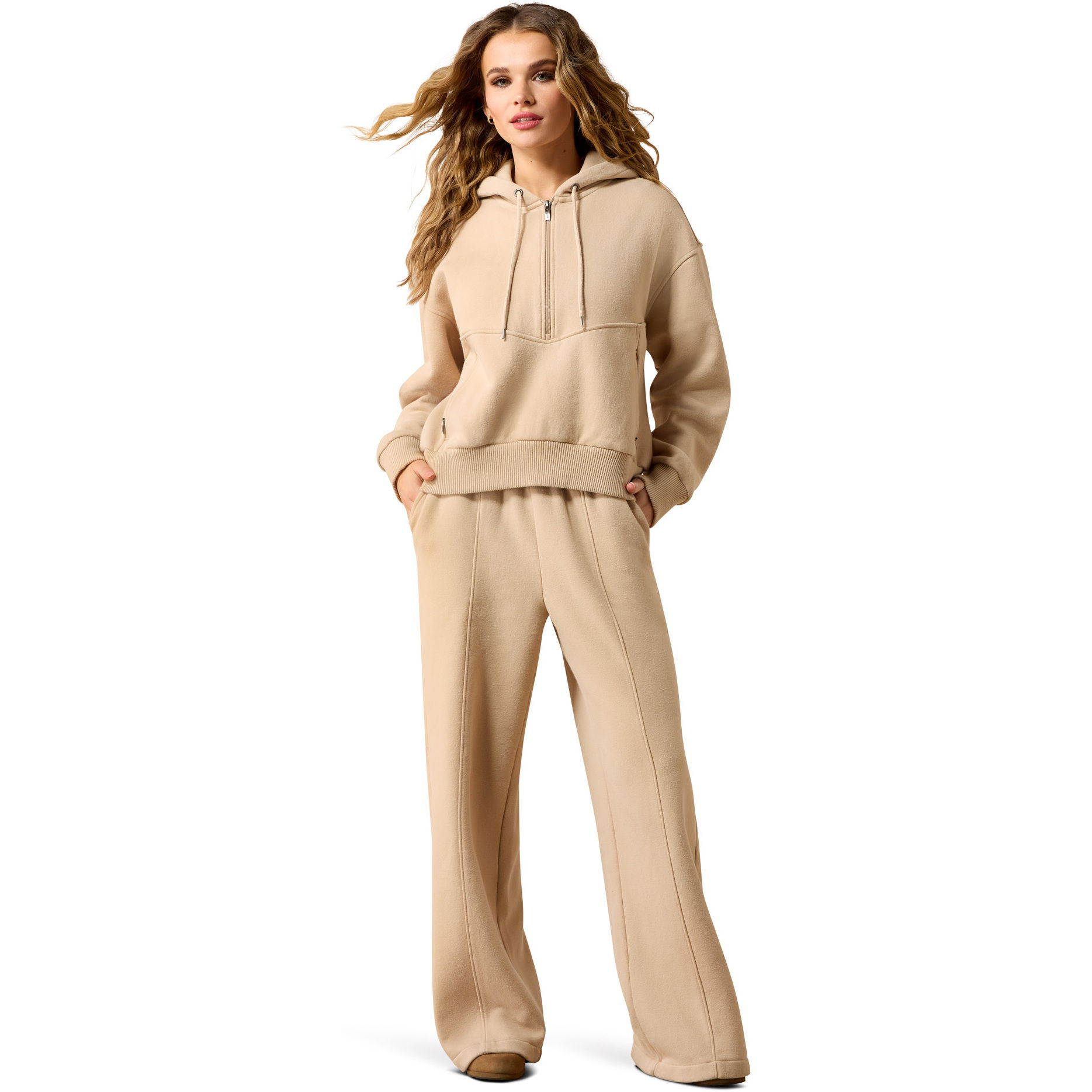 2026 Ariat Womens Compass 1/2 Zip Sweatshirt 10079278 - Moonstone